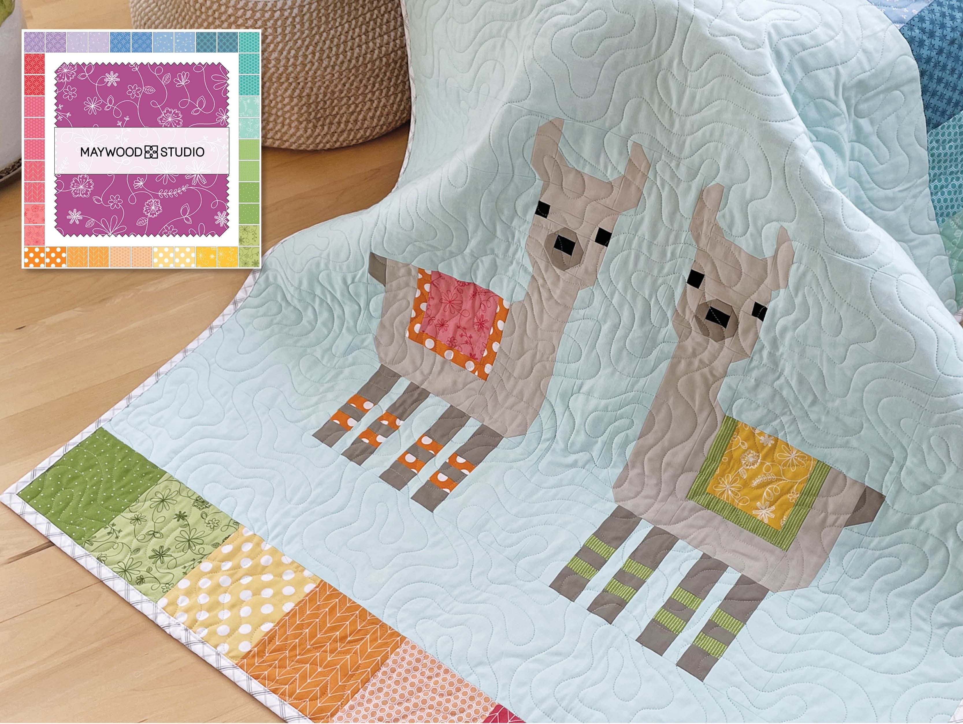 Kimberbell Precuts Brightlights Fabric Used In The Little Llamas Quilt