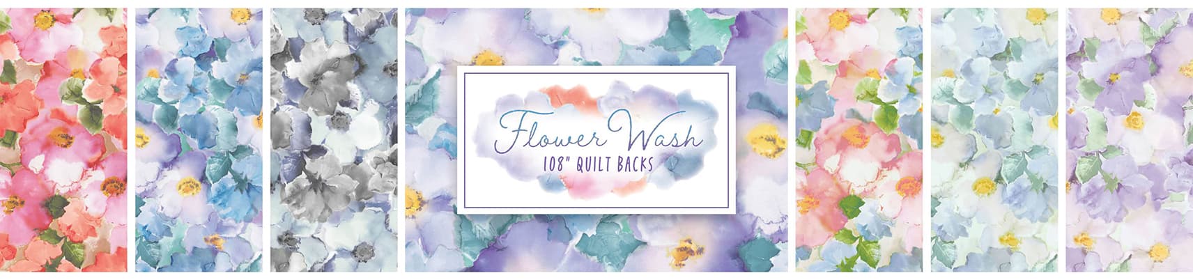 Flower Wash 108 Quilt Backs Collection Image
