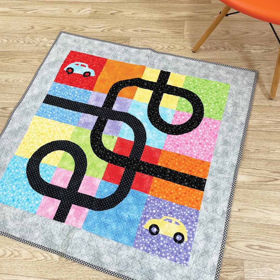 playtime flannel quilt on floor
